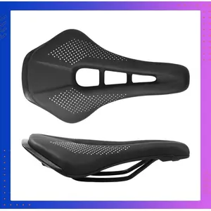 WEST BIKING Sadel Sepeda YP0801 Bernafas Tahan Lama Kulit PU Hitam Anti Slip Wear Resistant untuk Kenyamanan Berkendara Olahraga Outdoor