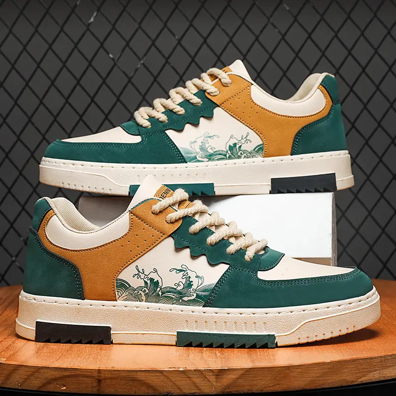 [COD] Sepatu sneakers pria baru, sepatu olahraga dan kasual bersol lembut trendi dan serbaguna 39-44 Casual Shoes Putih Running Sport 5