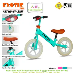 Sepeda Anak Balance bike EXOTIC ET 2157 Push Bike Tanpa Pedal