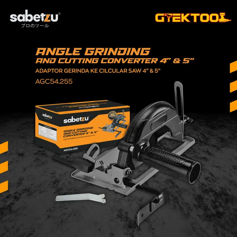Sabetzu Stand Dudukan Gerinda Tangan 4" 5" Adaptor Mesin Gurinda ke Circular Saw Holder Potong Kayu 1