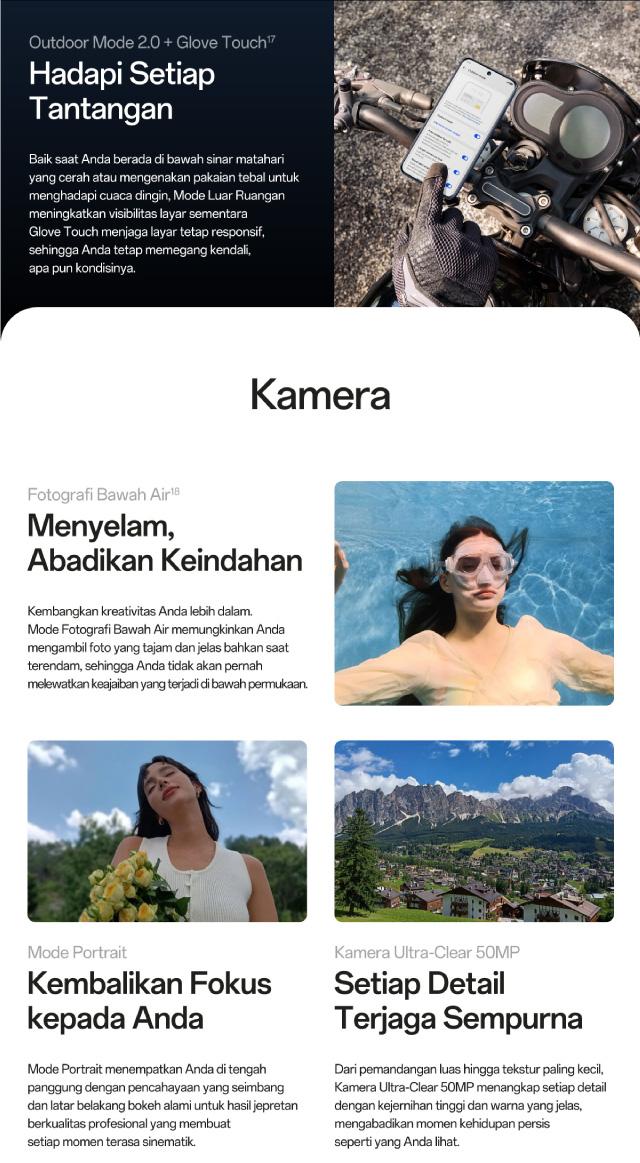 OPPO A6 Pro 5G 8GB/256GB Smartphone [AMOLED Ultra Cerah 120Hz, 7000mAh 80W SUPERVOOC, Sistem VC SuperCool, Ketahanan Air dan Debu IP69]