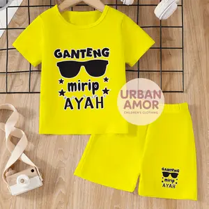 Urban Amor Setelan Anak Cewek Cowok Gambar Trending Ganteng Mirip Ayah