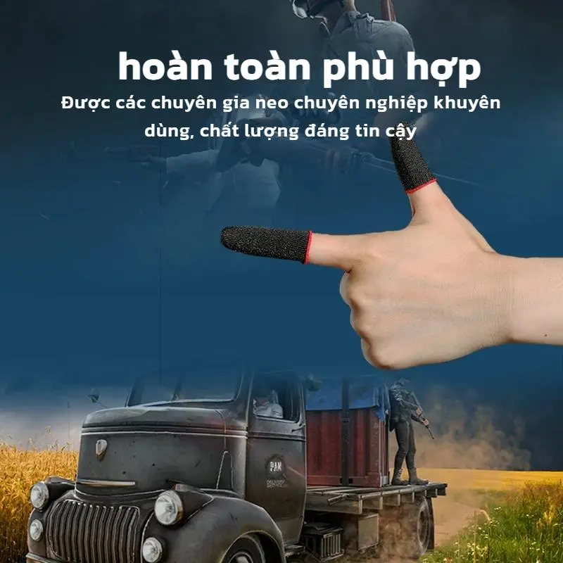 Bao tay chơi game, Thích hợp cho bất kỳ trò chơi, Tay áo ngón tay thoáng khí, Đầu ngón tay chống trượt, Làm bằng sợi bạc 2