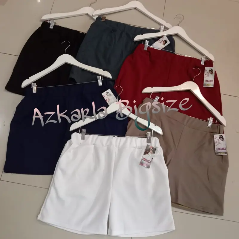HOTPANTS POLOS EXTRA JUMBO BB 90-135 KILO BY AZKARLA TERLARIS,TERYAMAN DAN BERKUALITAS #celanaootd#celanajumbo 2