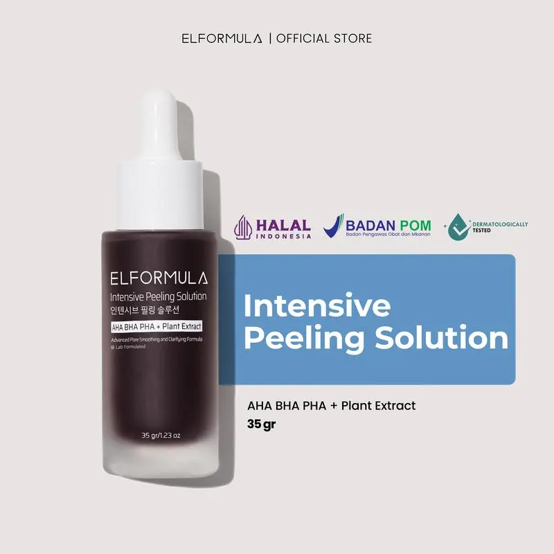 [READY STOCK] ELFORMULA Intensive Peeling Solution - Serum Exfoliating Dark Spot Eksfoliasi Wajah Berminyak Mencerahkan Kusam dan Mengangkat Sel Kulit Mati dan Kotoran Exfoliasi