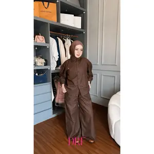 One set Sabiya | Setelan Wanita Oneset Lengan Panjang Linen Ramy Premium | Drf.collection