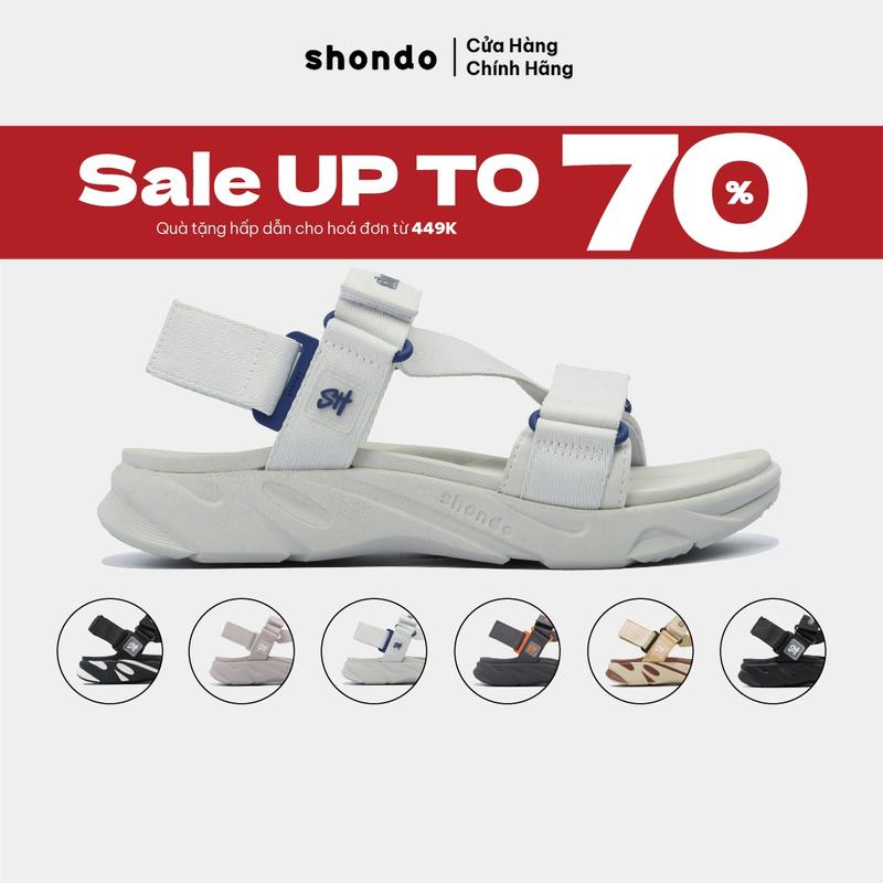 Giày Sandal Nam Nữ F8M Ver 2 Thoải Mái, Nhẹ Êm Shondo Nhiều Màu