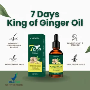 [100% Original & BPOM] 7 Days King of Ginger Oil, Serum Penumbuh Rambut untuk Rambut Rontok, Kebotakan dan Masalah Rambut lainnya