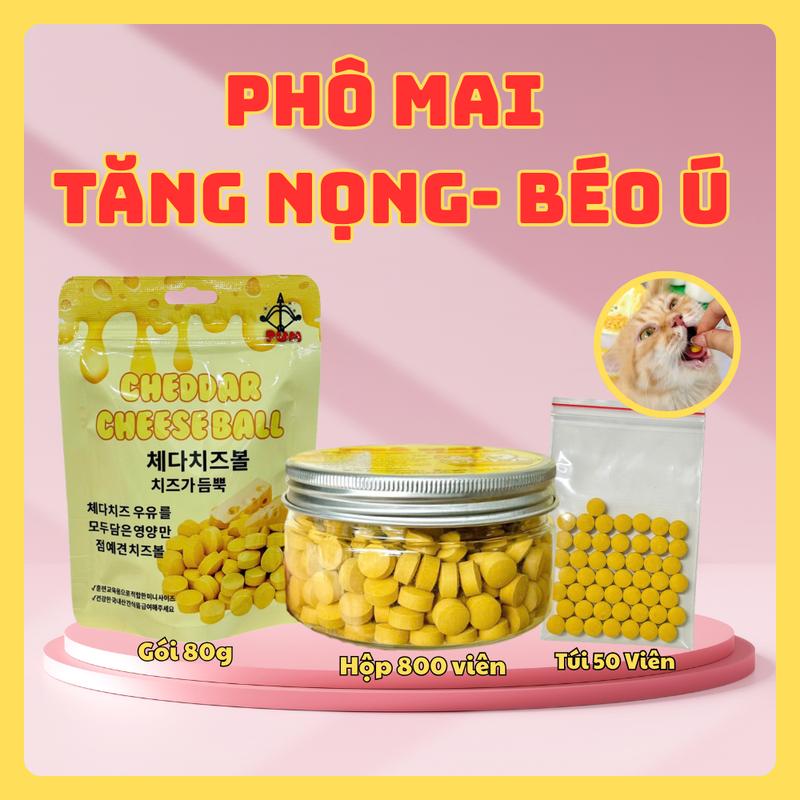  Phô mai tăng nọng viên phô mai thơm béo dòng cao cấp cho chó mèo béo ú 