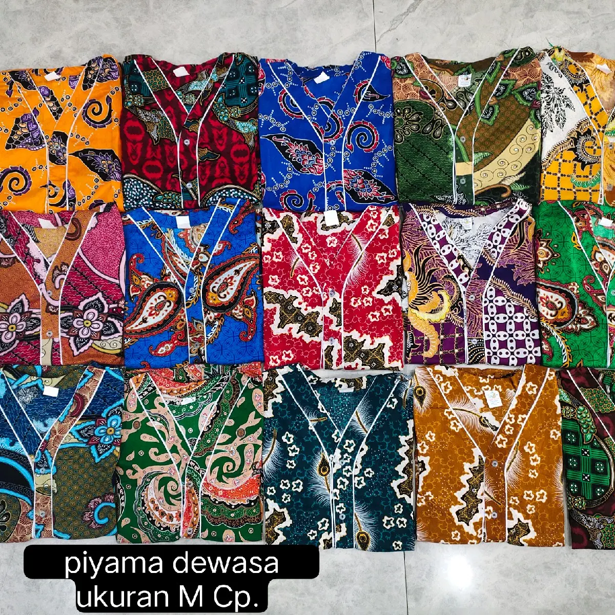 baju tidur batik bagan METTA size dewasa ukuran M Cp baju tidur piyama