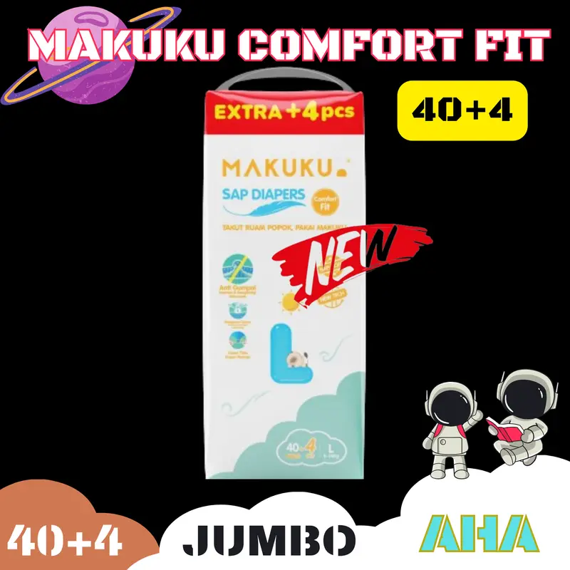 [BIG SALE 5.5] MAKUKU COMFORT FIT SAP DIAPERS PANTS 1