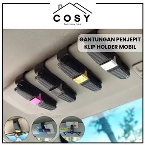 COSY Gantungan Penjepit Klip Kacamata Kartu Etoll Flazz Emoney Mobil / Clip Holder Mobil Serbaguna Multifungsi Car