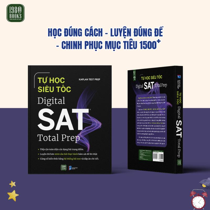  Combo 2 cuốn SAT bao gồm: Digital SAT Study Guide + Digital SAT Total Prep - 1980books - Tự Học SAT Hiệu Quả - sat - duhocmy 