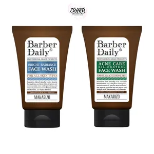 Barber Daily Face Wash Bright Radiance & Acne Care 100mL - Pembersih Wajah Mencerahkan Kontrol Minyak Berlebih dengan Niacinamide Alpha Arbutin & Glutathione