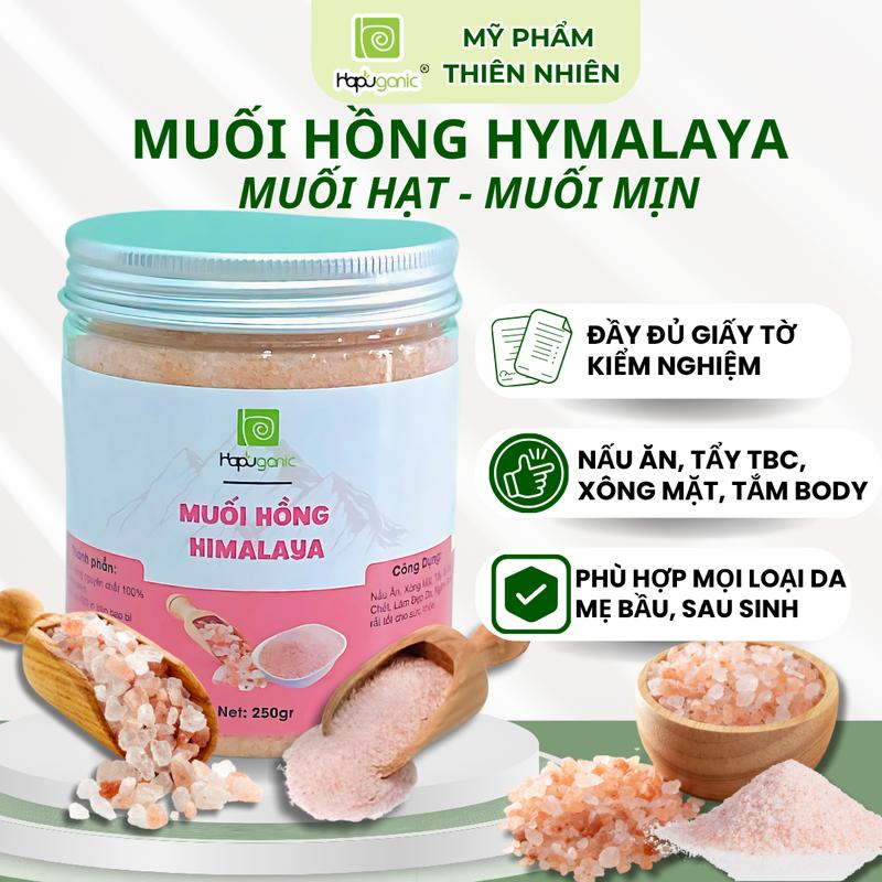 Muối Hồng Himalaya Nguyên Chất Hapuganic Hộp 500g Tắm body Xông Làm Trắng Da Tự Nhiên & An Toàn Cho Mọi Loại Da