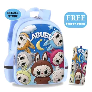 Tas Ransel Anak Sekolah Tk Sd Karakter Labubu Trending Fashion Gratis Tempat Pensil