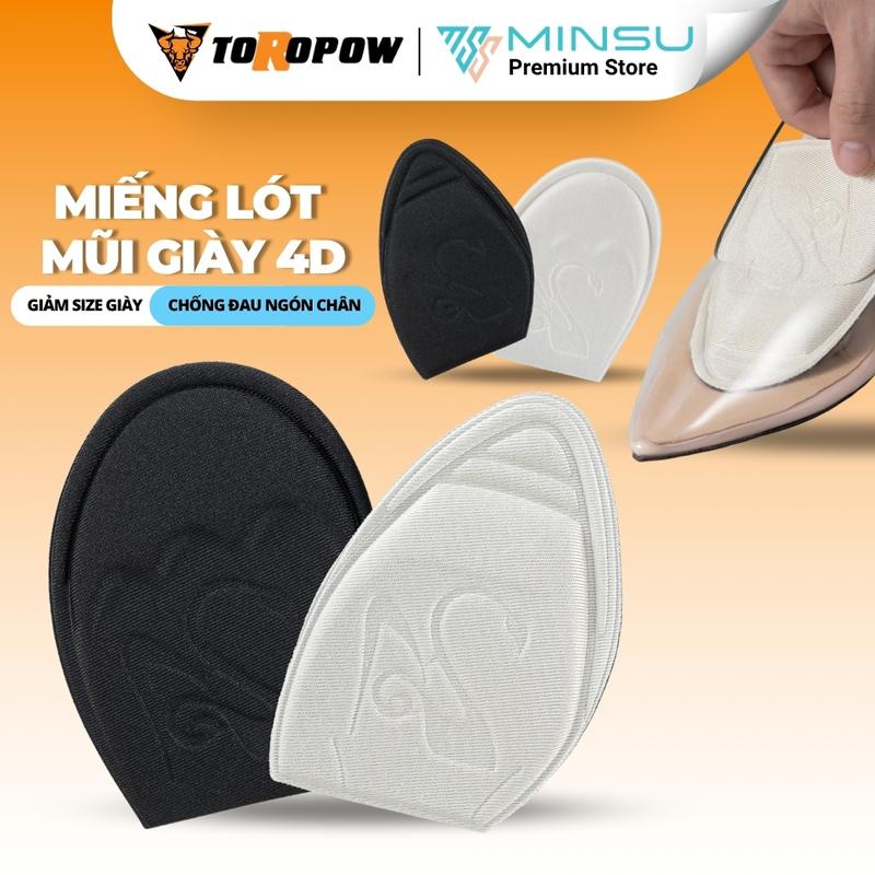 Miếng Lót Mũi Giày Cao Gót Thể Thao Nữ 4D MINSU M5506 Đệm êm thấm hút mồ hôi chống đau ngón chân giảm bị rộng Miếng Lót Giày