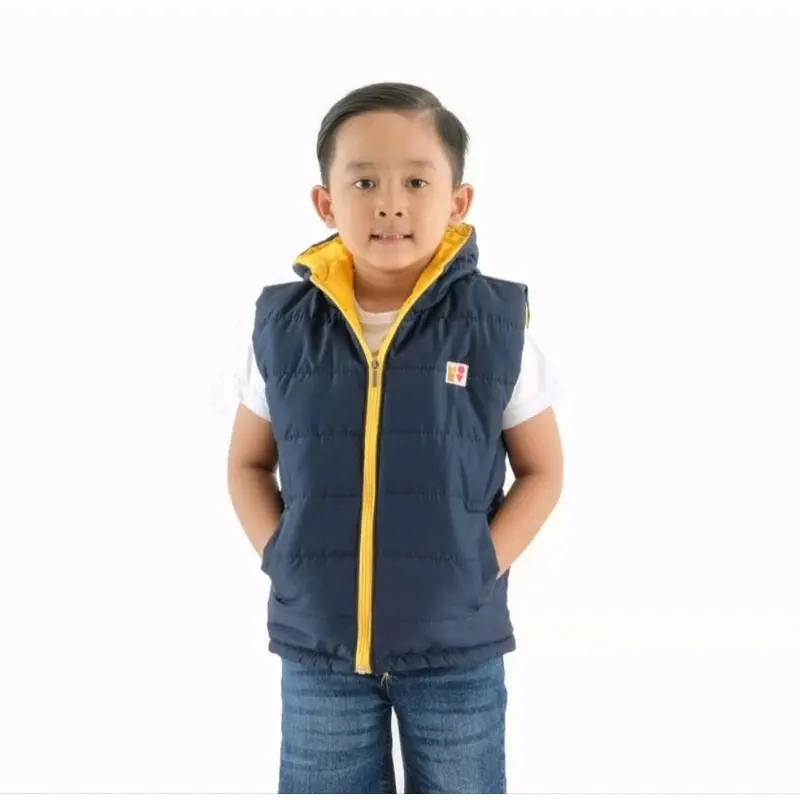 Jaket rompi vest tebal anak hoodie keren unisex untuk umur 2-14 tahun Perempuan Cewek Laki-Laki Anak-Anak 0