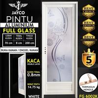 Gambar JAYCO Pintu Kamar Mandi Aluminium Premium Full Glass White - Ambil Sendiri, Kanan dari PTJAYCO Kab. Tangerang 3 Tokopedia