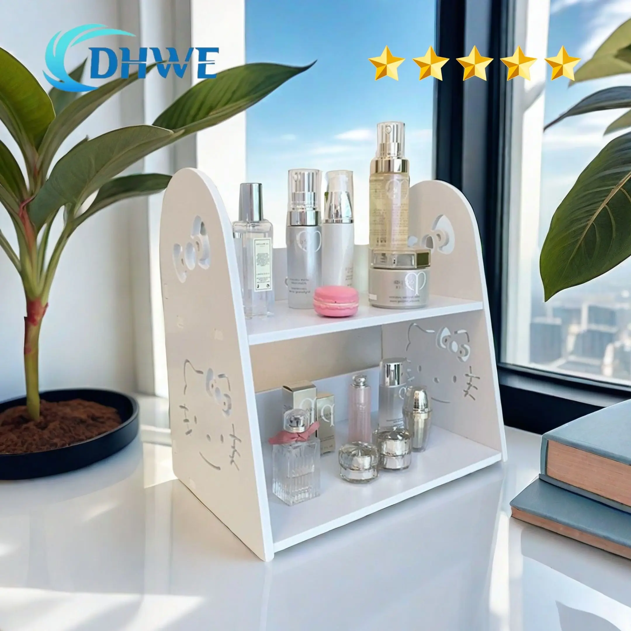 DHWE Rak Meja Penyimpanan Kosmetik Skincare Hemat Ruang