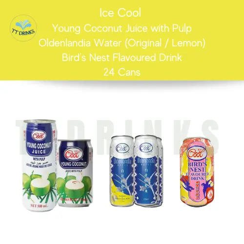 Ice Cool Oldenlandia Water / Lemon & Himalayan Salt / Ice Cool Young Coconut Juice Can / Ice Cool Birdnest Can