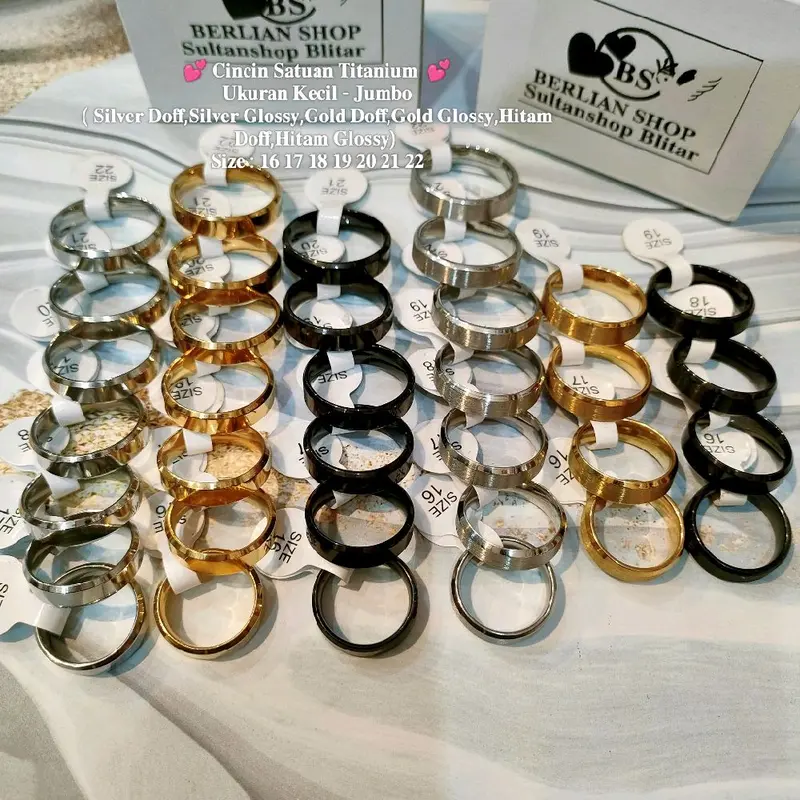 Cincin Titanium size jumbo muat dari BB 90kg sampe 150kg 6