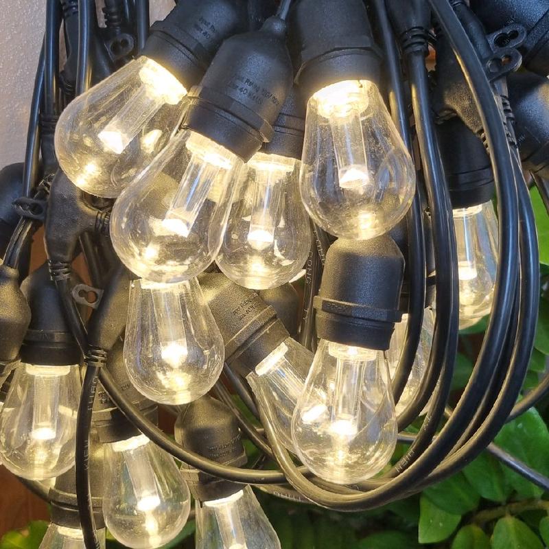  Dây đèn led 15m bóng Edison 2w trong suốt trang trí ngoài trời decor nhà sân vườn cà phê trà chanh led bulb đèn  led  ngoài  trời  chống  nước 
