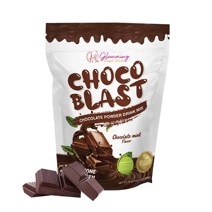 GLOWMING SHAPE DETOX Choco Blast Chocolate Powder Drink Mix with Glutathione & Collagen (20g x 10 sachets) [SG]