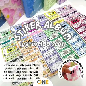 ONE PLANNER Stiker Album 1-100 UNTUK MENABUNG MENGATUR KEUANGAN TARGET 2jt-50jt MENABUNG CICIL DAN LANGSUNG