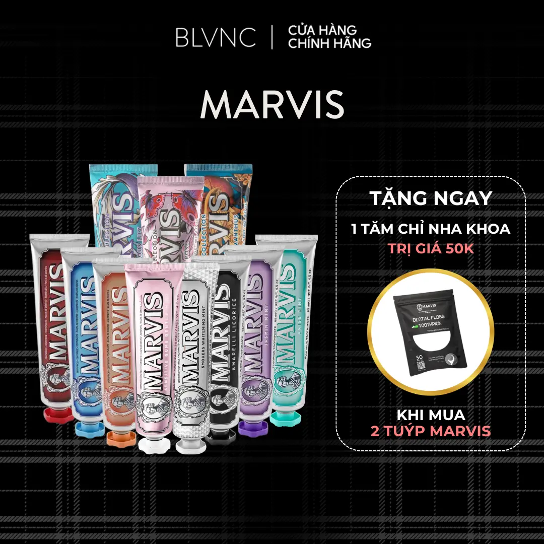 [HỎA TỐC HCM] Kem Đánh Răng Marvis Chính Hãng Ý - 12 Loại Hương Vị 25ml, 75ml, 85ml