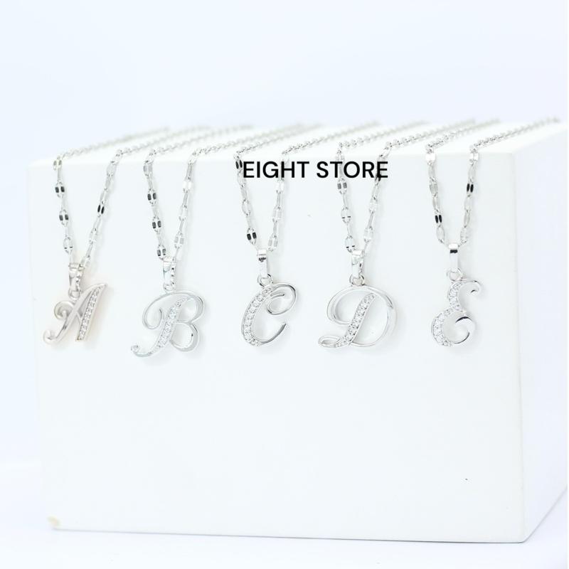 Kalung  Inisial Nama dari A sampai Z  Anti karat Dan Tidak Luntur (Kalung Pecah Kopi).