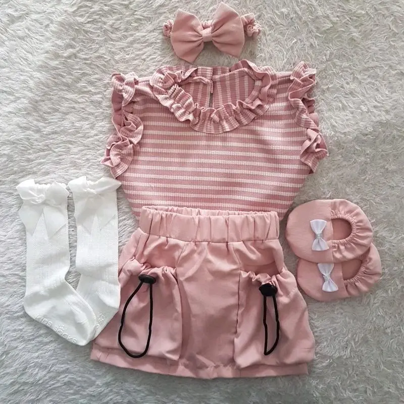 PRE ORDER  Stelie Rok Set + kaos kaki cantik 2