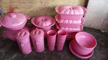 Product Review of Party Set /Piring Plastik Set 28pcs/ Piring 6pcs Mangkok 6pcs Basi Segi 4pcs from I**i 0
