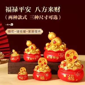 [SPRINTT] PM012 Pajangan Patung Mangkok Hoki Lucu Ju Bao Pen Pajangan Tas Bahan Resin Hiasan Tahun Baru