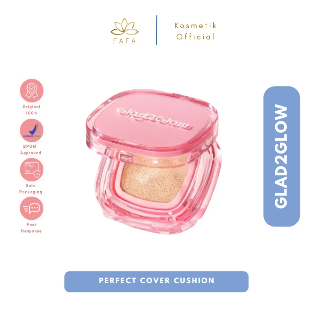 GLAD2GLOW Perfect Cover Cushion Oil-Control - Matte Waterproof Cushion & Refill
