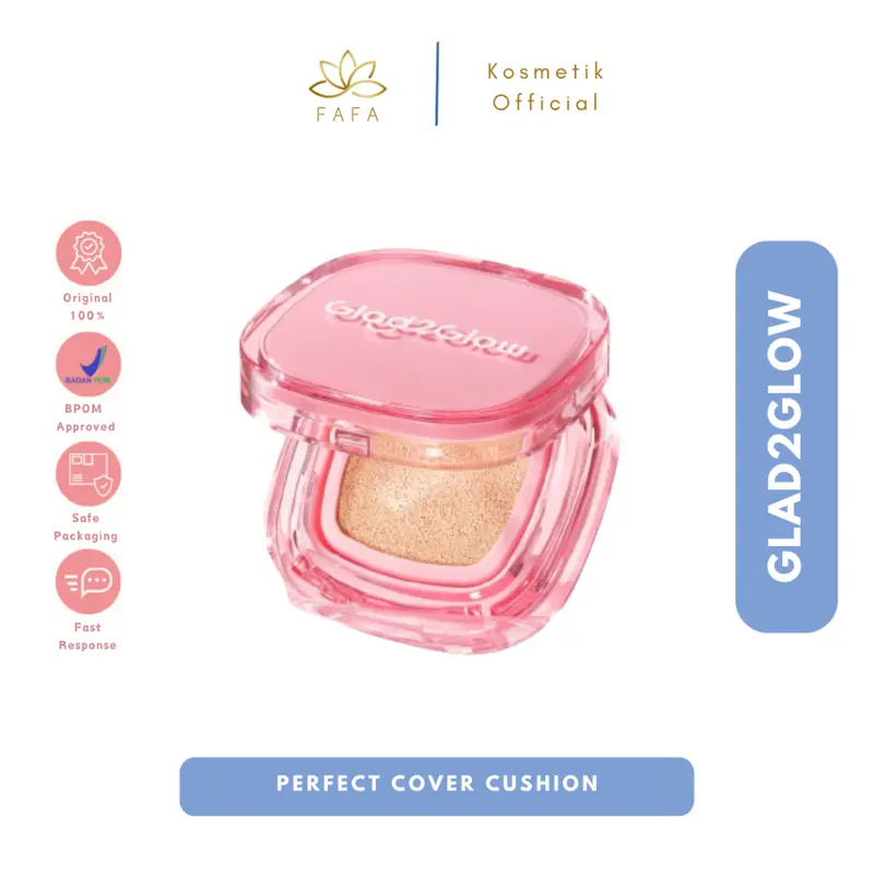 GLAD2GLOW Perfect Cover Cushion Oil-Control - Matte Waterproof Cushion & Refill 0