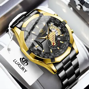 READY STOCK Jam Tangan Pria 08 Original Luxury Full Steel Sport Quartz Business Tahan Air Casual Watch Arloji Jarum Kaca FREE BOX & BATERAI CADANGAN