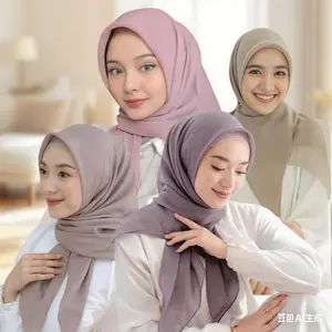 Hijab Kerudung Paris Polos Jadul Segiempat Best Seller #3