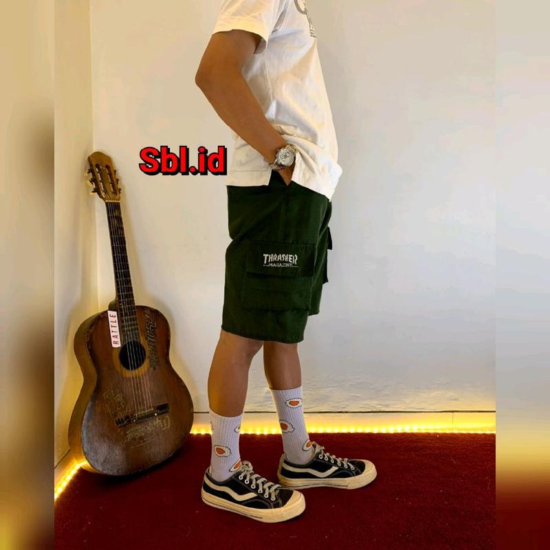 DISKON BIG SALE!!! celana pendek kargo cowok size 25-34 pinggang rib karet elastis nyaman terbaru short pendek pria santai dirumah 7