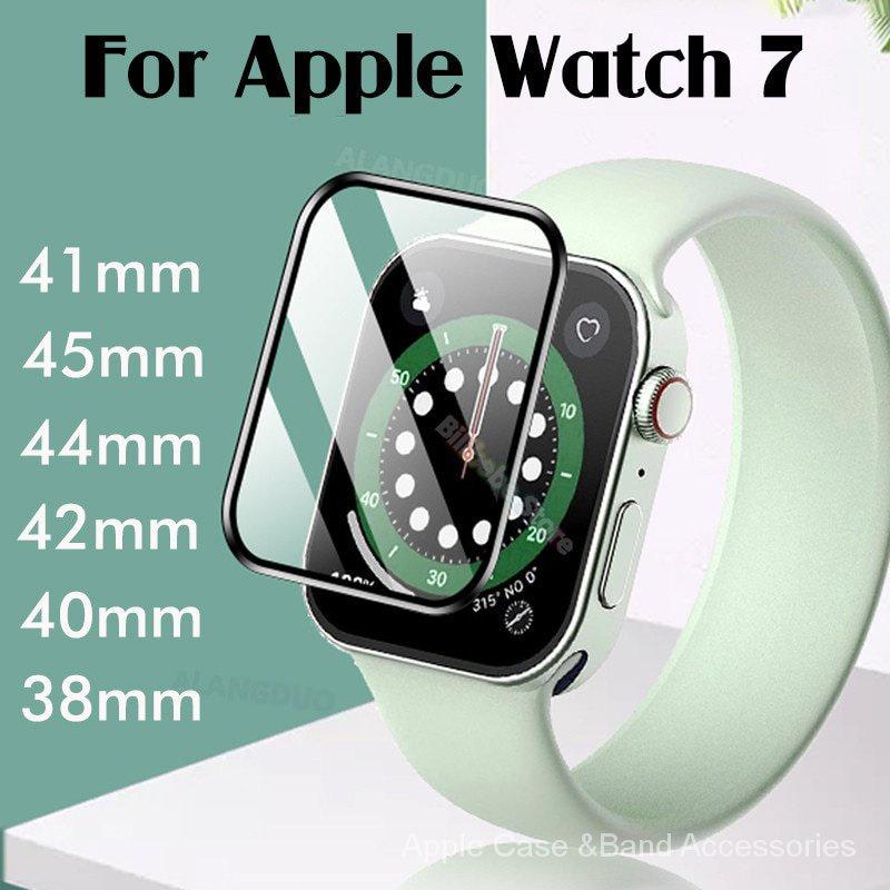 Miếng dán màn hình kính cường lực cong 3D cho Apple Watch Series 7, 8, 9, 10;…
