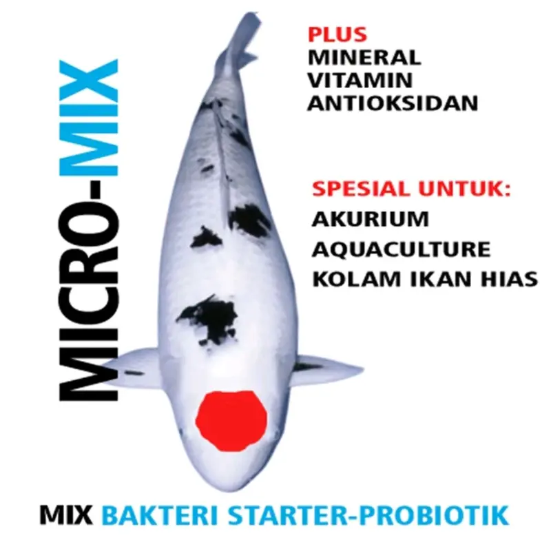Micro-Mix 250ml. Bakteri Starter Probiotik untuk Aquarium dan Kolam Ikan - Pengurai Amonia, Penjernih Air, plus vitamin dan antioksidan 5