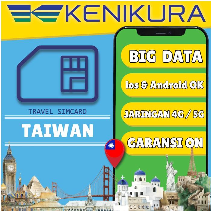 Gambar SIM Card Taiwan Kuota Data Besar | Taipei SimCard Internet Travel Quota | Kenikura - 3 Days, 3GB - perlu registrasi passpor dari Kenikura Tour Kota Tangerang Selatan Tokopedia