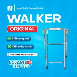 BAYMED Walker Alat Bantu Jalan Lansia Dewasa - Tongkat Bantu Jalan - Walker - Beban Hingga 100kg