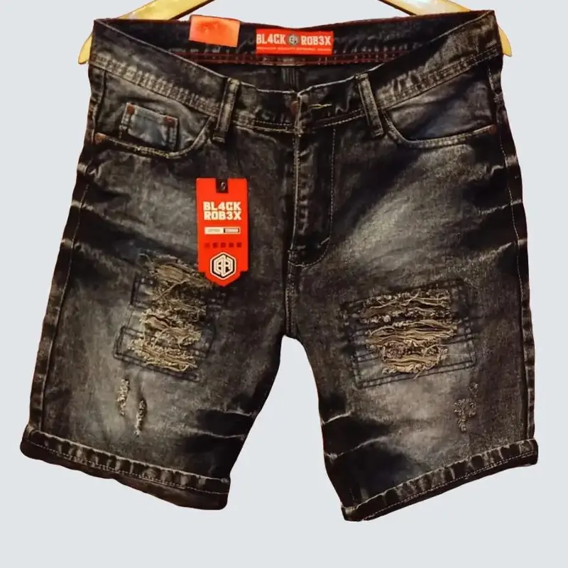 BAYAR Di TEMPAT (COD) Jeans Pria / Jeans Pendek Model Sobek Pria / Celana Jeans Pendek / Celana Sobek Pendek Pria / Jeans Distro Denim 0
