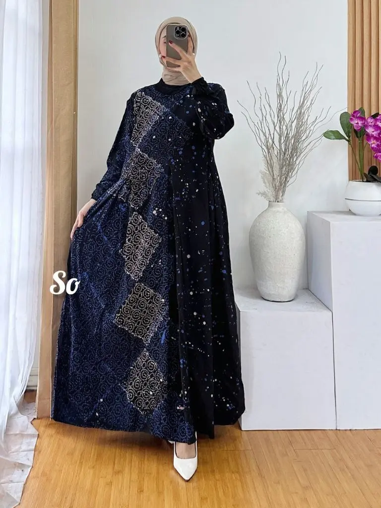 GAMIS wanita premium Cap malam rayon premium gamis lebaran kaftan viral