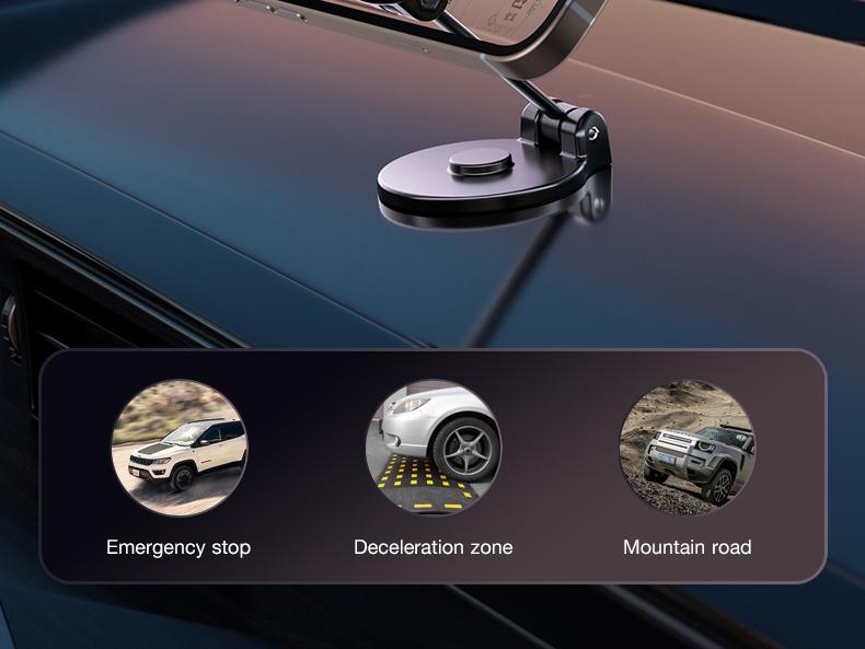 Product Introduction of Sanptoch For Magsafe Foldable Car Mount 360°Rotatable Adjustable Magnetic Phone Holder For iPhone 14 13 12 Pro Max Mini Alloy Cellphone Holder For Car 13