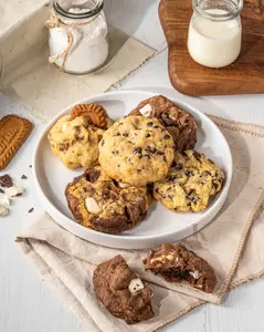 Keisuka Soft Baked Cookies Big Cookies All Variant - Bayar 5 Dapat 6 Paket Istimewa Lengkap 5 Pilihan Rasa Nutella Boom Biscoff NYC Brookies Classic Triple Chocolate
