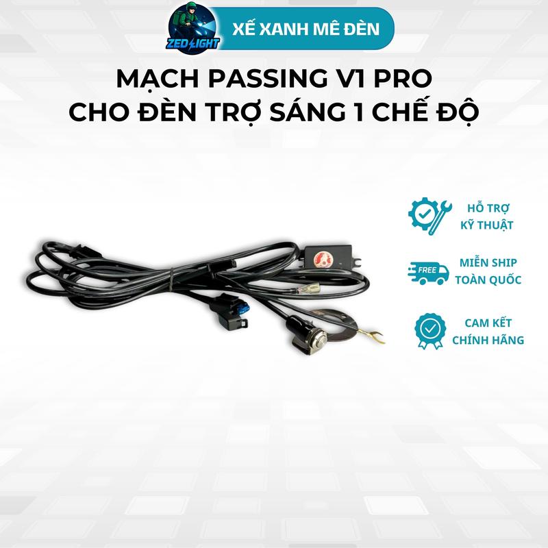 Combo Mạch Auto Passing V1 PRO Dùng Đá Đèn Cho Đèn Trợ Sáng 1 Màu 1 Chế Độ Đã Đấu Nối Sẵn Cắm - Xe Máy Phụ Tùng