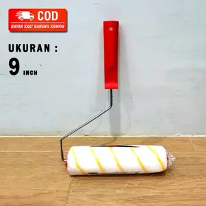 Kuas Rol Cat Tembok MURAH TIDAK COPOT / Kuas Rol Cet Tembok 9" MURAH / Kuas Rol Cat Tembok TIDAK COPOT 9” / Kuas Cat Rol MURAH / Ekonomis cat pelapis dinding  finishing rapi tidak mudah ro