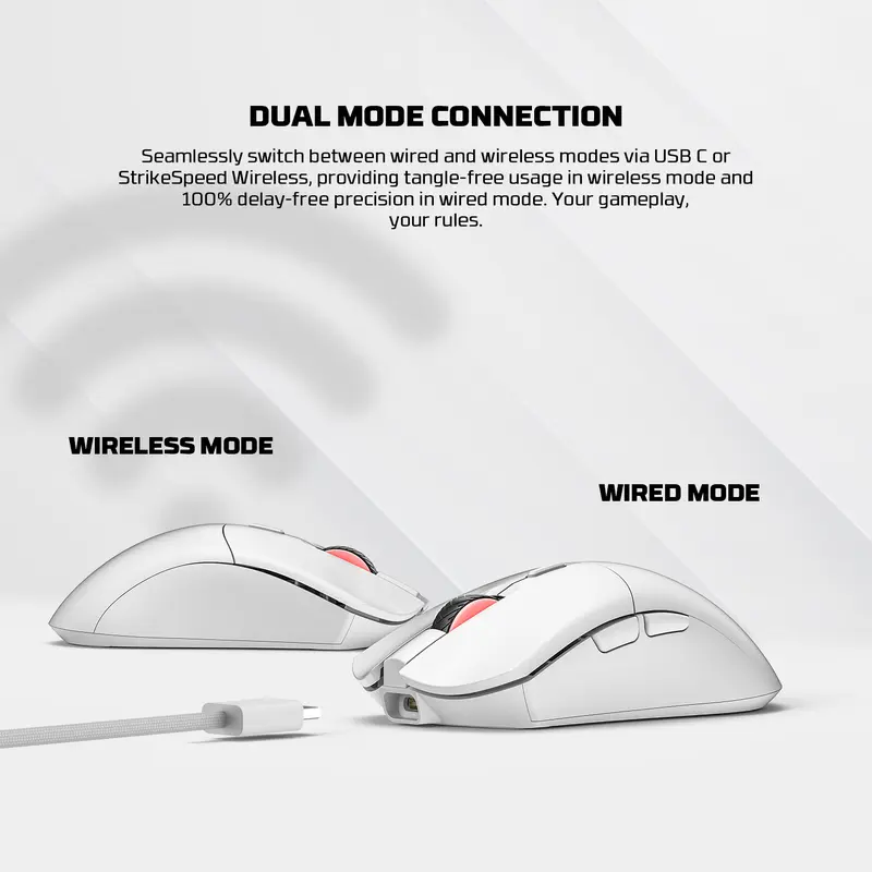 Fantech BLAKE WGC5 WGC5S Mouse Gaming Wireless Rechargable DUAL MODE 6